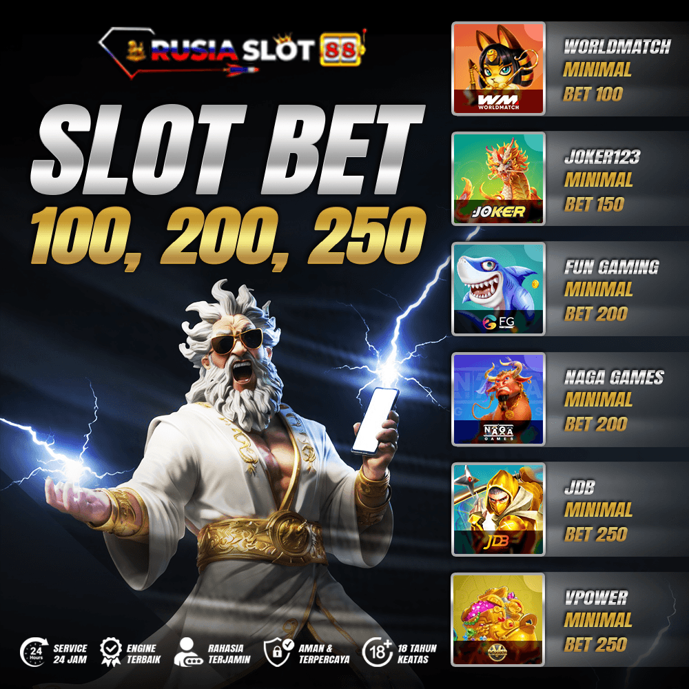 RUSIASLOT88 ♝ Situs Slot Gacor Server Luar Minimal Bet Slot 100, 200, 300, 400 sampai 500 Terpercaya